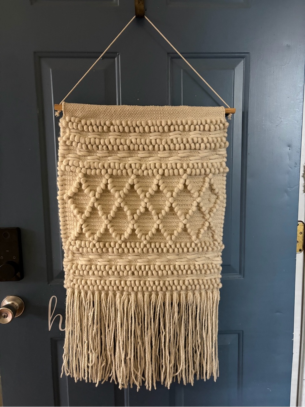 Handmade Cream Macrame Boho Wall Hanging